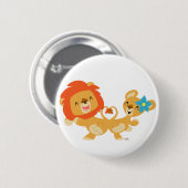 Badge Rond 5 Cm Valentine dansant l'insigne de bouton de couples (Devant & derrière)