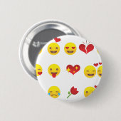 Badge Rond 5 Cm Valentine Emojis (Devant & derrière)