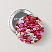 Badge Rond 5 Cm Valentine Hearts (Devant & derrière)