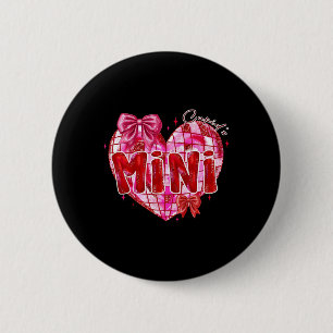 Badge Rond 5 Cm Valentine Mimi Coquette Nœud Disco Cœur Grand-mère
