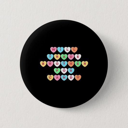 Badge Rond 5 Cm Valentines Day Fera Le Commerce Frère Pour Candy F (Devant)