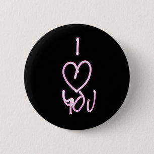 Badge Rond 5 Cm Valentines Day Love U Typographic Image Citation A