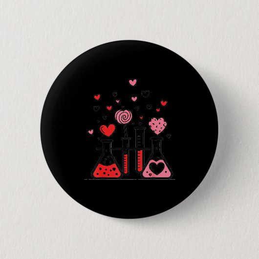 Badge Rond 5 Cm Valentines Day Vibes Science Teacher 100 Days Of S (Devant)