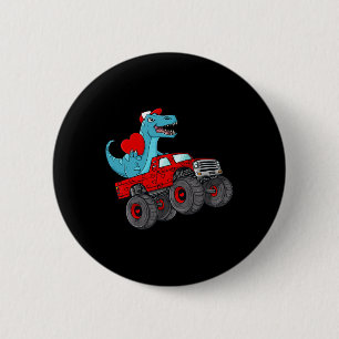 Badge Rond 5 Cm Valentines Jour T Rex équitation Monster Truck Tod