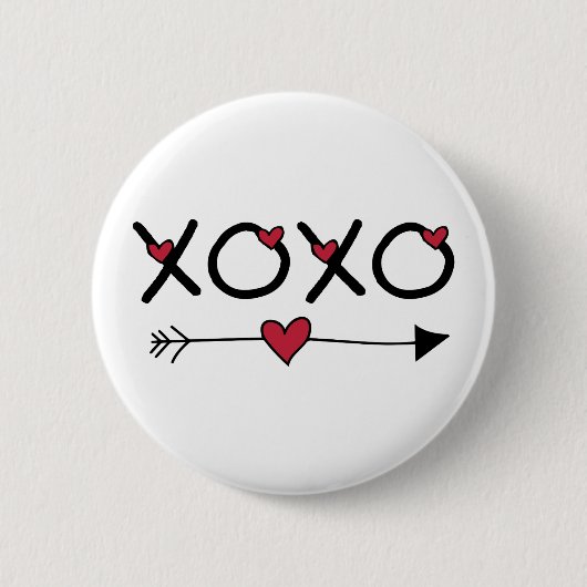 Badge Rond 5 Cm Valentines XOXO (Devant)