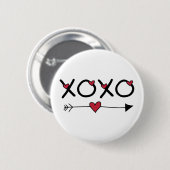 Badge Rond 5 Cm Valentines XOXO (Devant & derrière)
