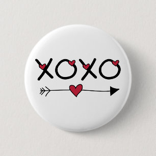 Badge Rond 5 Cm Valentines XOXO