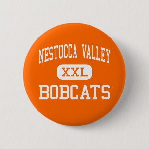 Badge Rond 5 Cm Vallée de Nestucca - chats sauvages - haute -