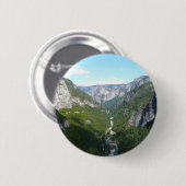 Badge Rond 5 Cm Vallée de Yosemite dans le parc national de Yosemi (Devant & derrière)