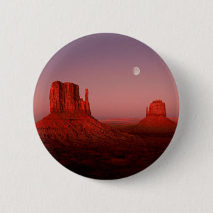 Badge Rond 5 Cm Vallée Utah de monument de lever de la lune de