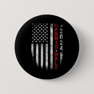 Badge Rond 5 Cm Valse 2024 Élection Kamala Harris Tim Waltz 2024 2