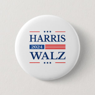Badge Rond 5 Cm Valse 2024 Kamala Harris 2024 Tim Waltz 2024 Usa F