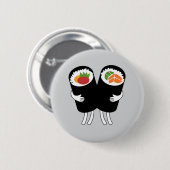 Badge Rond 5 Cm Valse de Sushi (Devant & derrière)