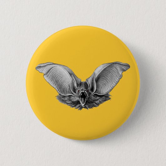 Badge Rond 5 Cm Vampire ? Batte ? (Devant)