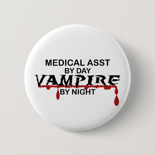 Badge Rond 5 Cm Vampire d'aide médical par nuit (Devant)