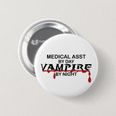 Badge Rond 5 Cm Vampire d'aide médical par nuit (Devant & derrière)