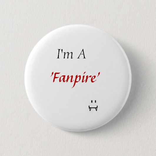 Badge Rond 5 Cm vampire de "fanpire" - (Devant)