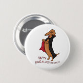 Badge Rond 5 Cm Vampire de Halloween de teckel (Devant & derrière)