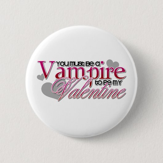Badge Rond 5 Cm Vampire Valentine (Devant)
