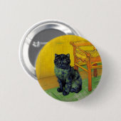 Badge Rond 5 Cm Van Gogh Black Cat (Devant & derrière)