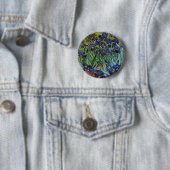 Badge Rond 5 Cm Van Gogh irise le bouton (En situation)