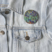 Badge Rond 5 Cm Van Gogh Irises Peinture impressionniste (En situation)
