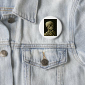 Badge Rond 5 Cm van gogh Skull (En situation)
