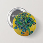 Badge Rond 5 Cm Van Gogh Vase avec l'impressionnisme classique d'I (Devant & derrière)
