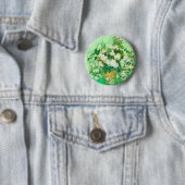 Badge Rond 5 Cm Van Gogh White Roses (En situation)