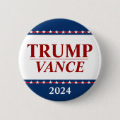 Badge Rond 5 Cm Vance Trump 2024 (Devant)