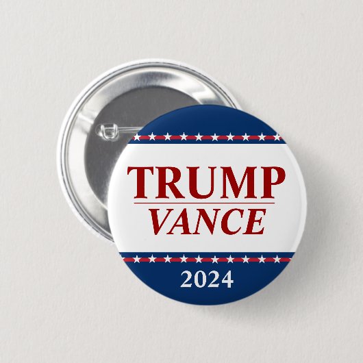 Badge Rond 5 Cm Vance Trump 2024 (Devant & derrière)