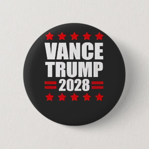 Badge Rond 5 Cm Vance Trump Election présidentielle 2028 Politique