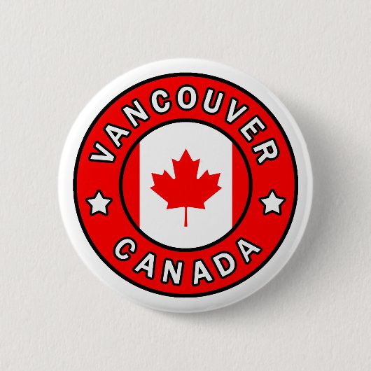 Badge Rond 5 Cm Vancouver Canada (Devant)