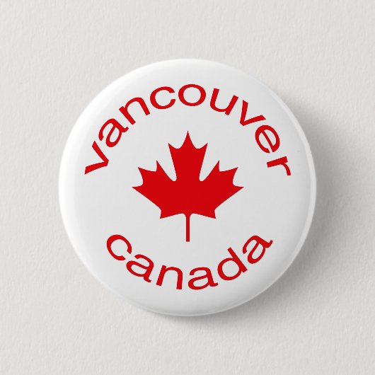 Badge Rond 5 Cm Vancouver Canada (Devant)