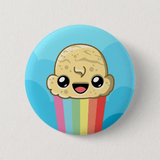 Badge Rond 5 Cm Vanilla Ice Cream Rainbow Trail - Ice Cream Jump