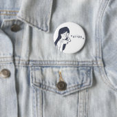 Badge Rond 5 Cm Variante frustrante 1 de Cynthia (En situation)