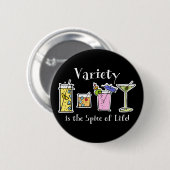 Badge Rond 5 Cm Variété de cocktail (Devant & derrière)