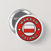 Badge Rond 5 Cm Varsovie Pologne (Devant & derrière)