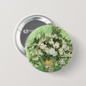 Badge Rond 5 Cm Vase avec Roses - Van Gogh (Devant & derrière)