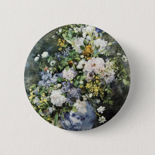 Badge Rond 5 Cm Vase de fleurs (Devant)
