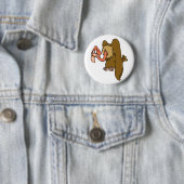 Badge Rond 5 Cm Vautour de Veema (En situation)