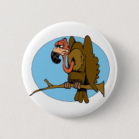 Badge Rond 5 Cm Vautour de Vince (Devant)
