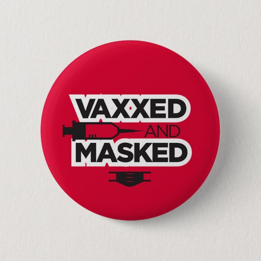 BADGE ROND 5 CM VAX & MASK ME ! (Devant)