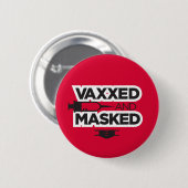 BADGE ROND 5 CM VAX & MASK ME ! (Devant & derrière)