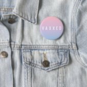 Badge Rond 5 Cm Vaxxed | Pastel Gradient Covid-19 Vacciné (En situation)