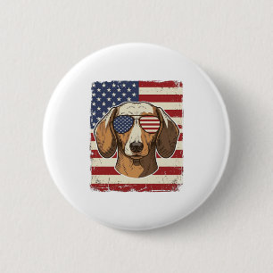 Badge Rond 5 Cm Vecteur de lunettes de soleil vintage patriotiques