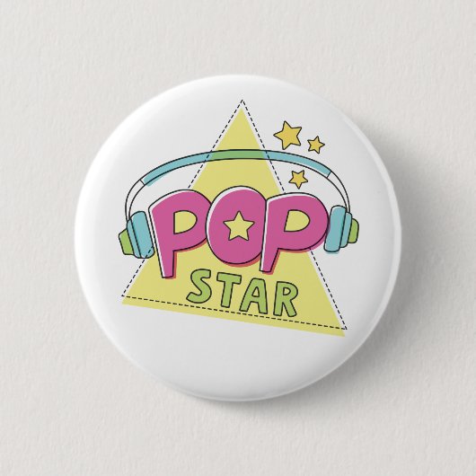 Badge Rond 5 Cm Vedette de pop (Devant)