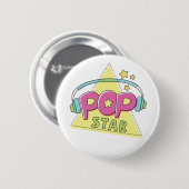 Badge Rond 5 Cm Vedette de pop (Devant & derrière)
