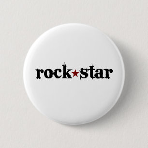 Badge Rond 5 Cm Vedette du rock
