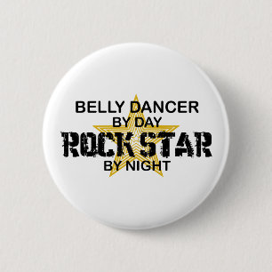Badge Rond 5 Cm Vedette du rock de danseuse du ventre par nuit